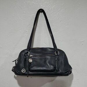 Brighton Black Leather Satchel Shoulder Bag